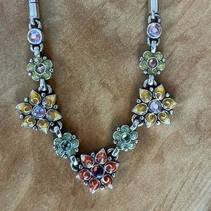 Brighton multicolored Flower Necklace and Bracelet